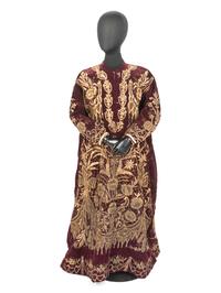 A Metallic Thread Embroidered Gown