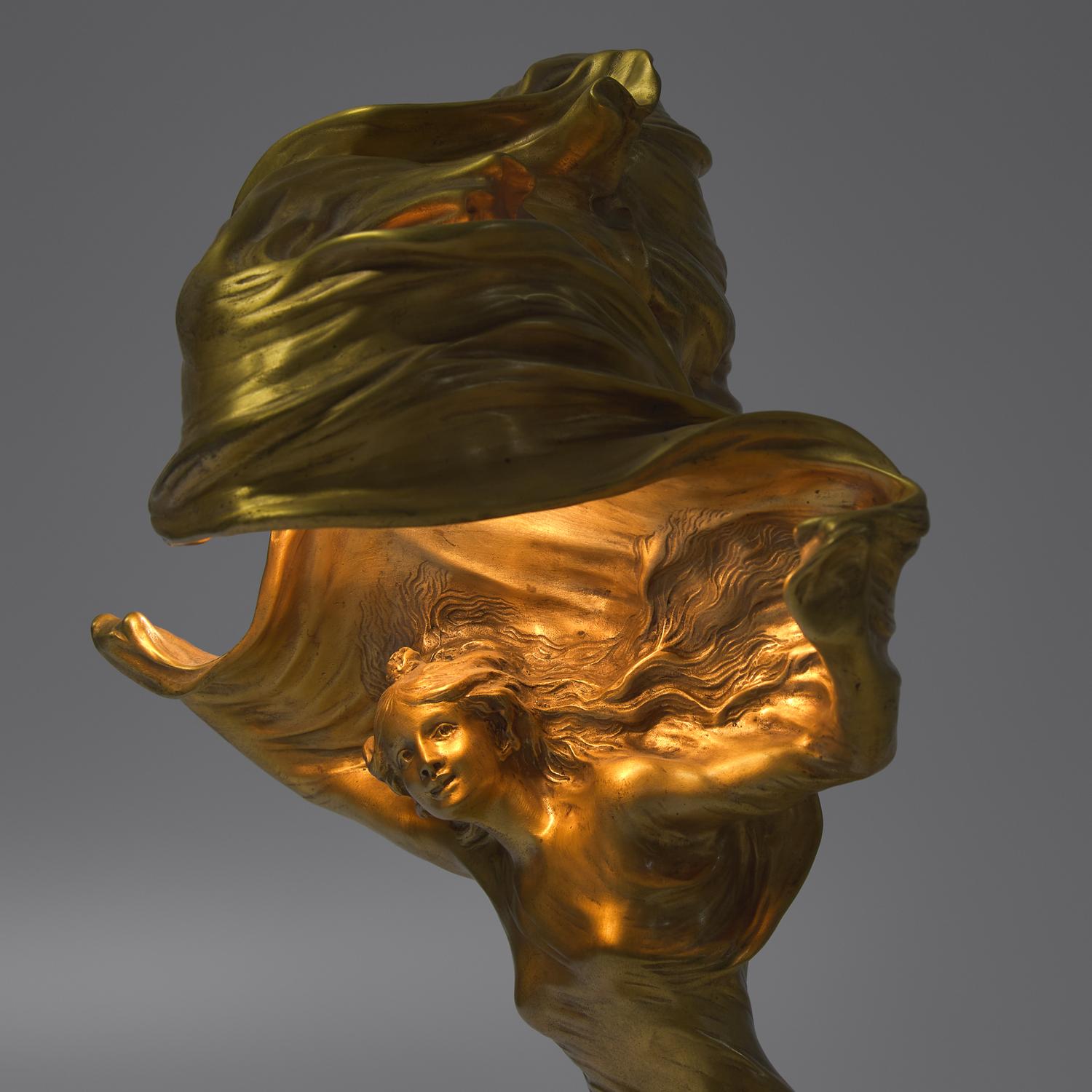 Bronze light sculpture