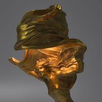 Bronze light sculpture