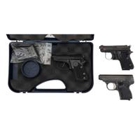 * Lot of 3 Semi-Auto Pocket Pistols: Beretta Model 21A in Box with Accessories, Beretta Model 950BS, and Sterling Model 302