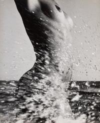 Lucien Clergue (1934-2014) Untitled (Nude in waves,) Greetings card , 1967
