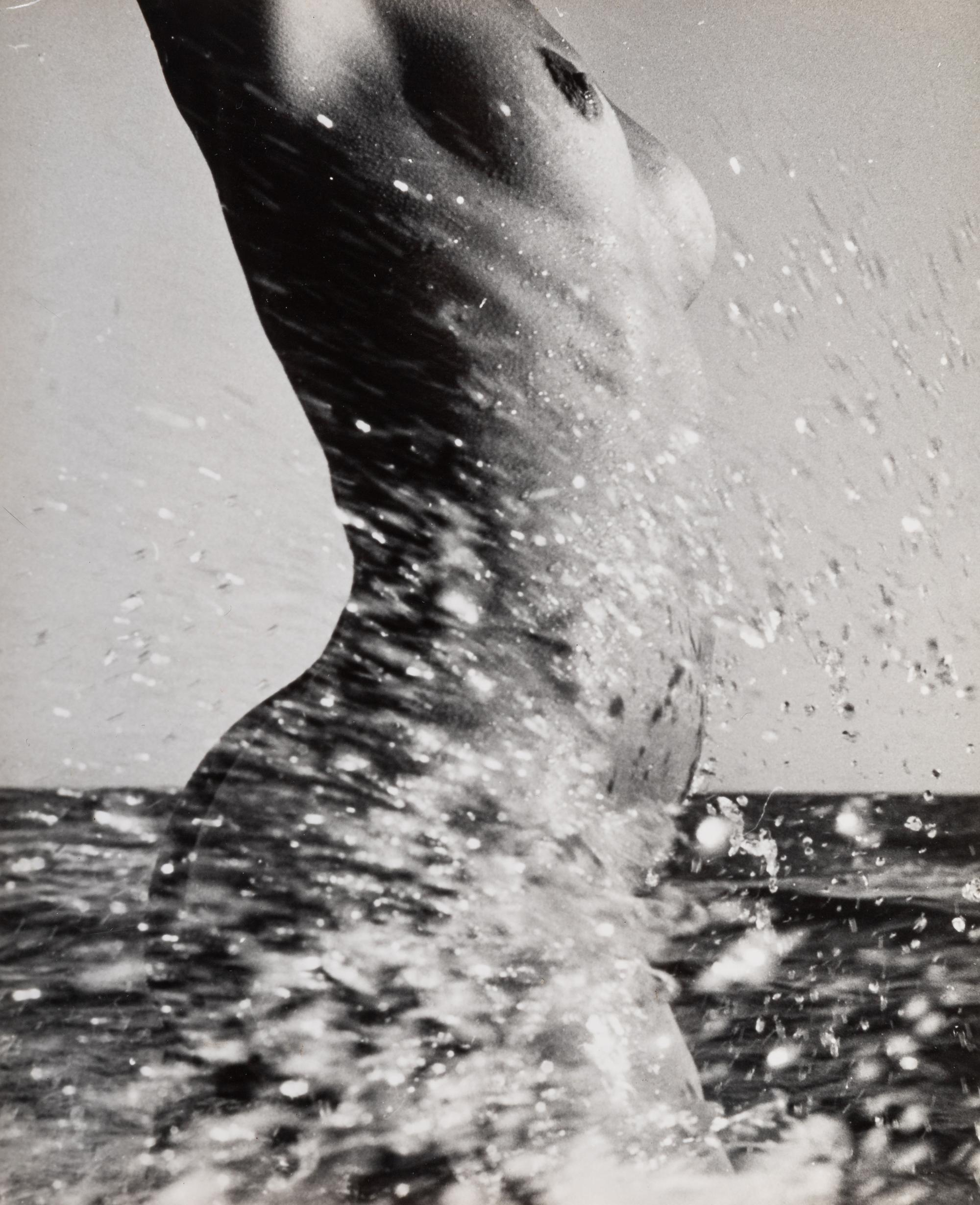 Lucien Clergue (1934-2014) Untitled (Nude in waves,) Greetings card , 1967