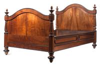 A Victorian Parcel Ebonized Bed Height of headboard 51 x width 53 x depth 81 inches. — LATE 19TH CENTURY