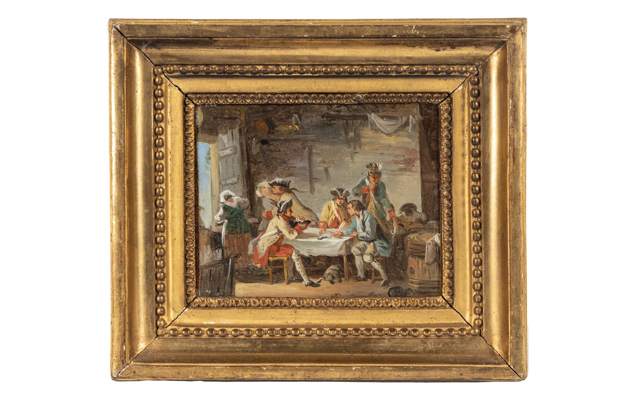 A Group of Three Continental Paintings