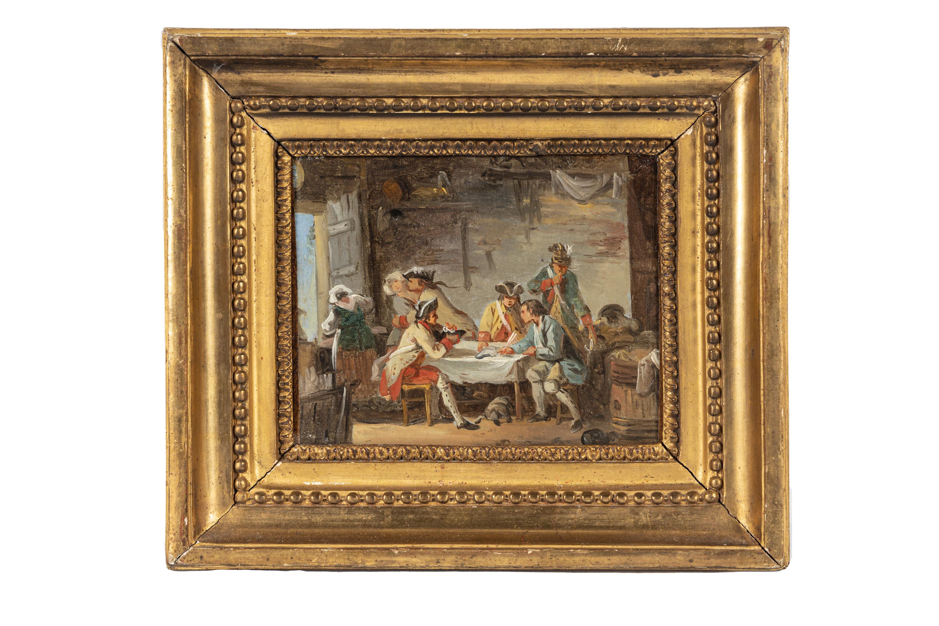 A Group of Three Continental Paintings