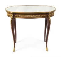 A Louis XV Style Gilt Bronze Mounted Table