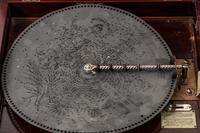 A Criterion Walnut Music Box with Ten Discs