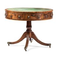 An English Mahogany Drum Table