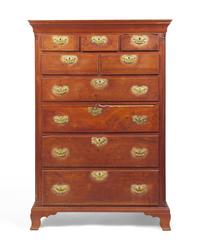 A Chippendale Walnut Tall Chest of Drawers