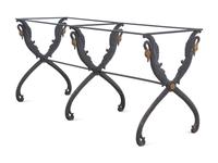 An Empire Style Parcel Gilt Iron Console Table Base