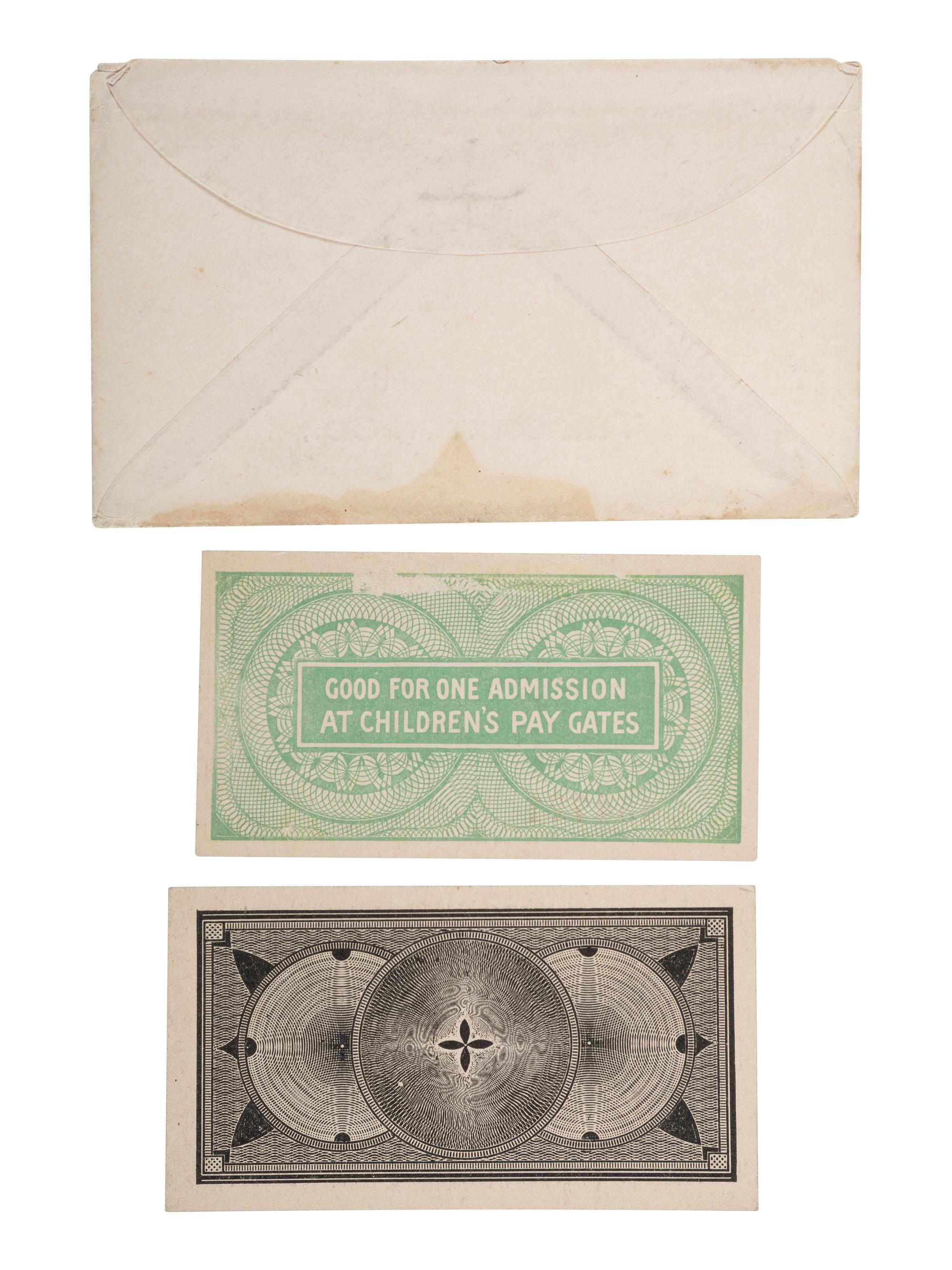 [GENERAL AMERICANA]. World's Columbian Exposition group of tickets and State of Louisiana $5 dollar bonds.