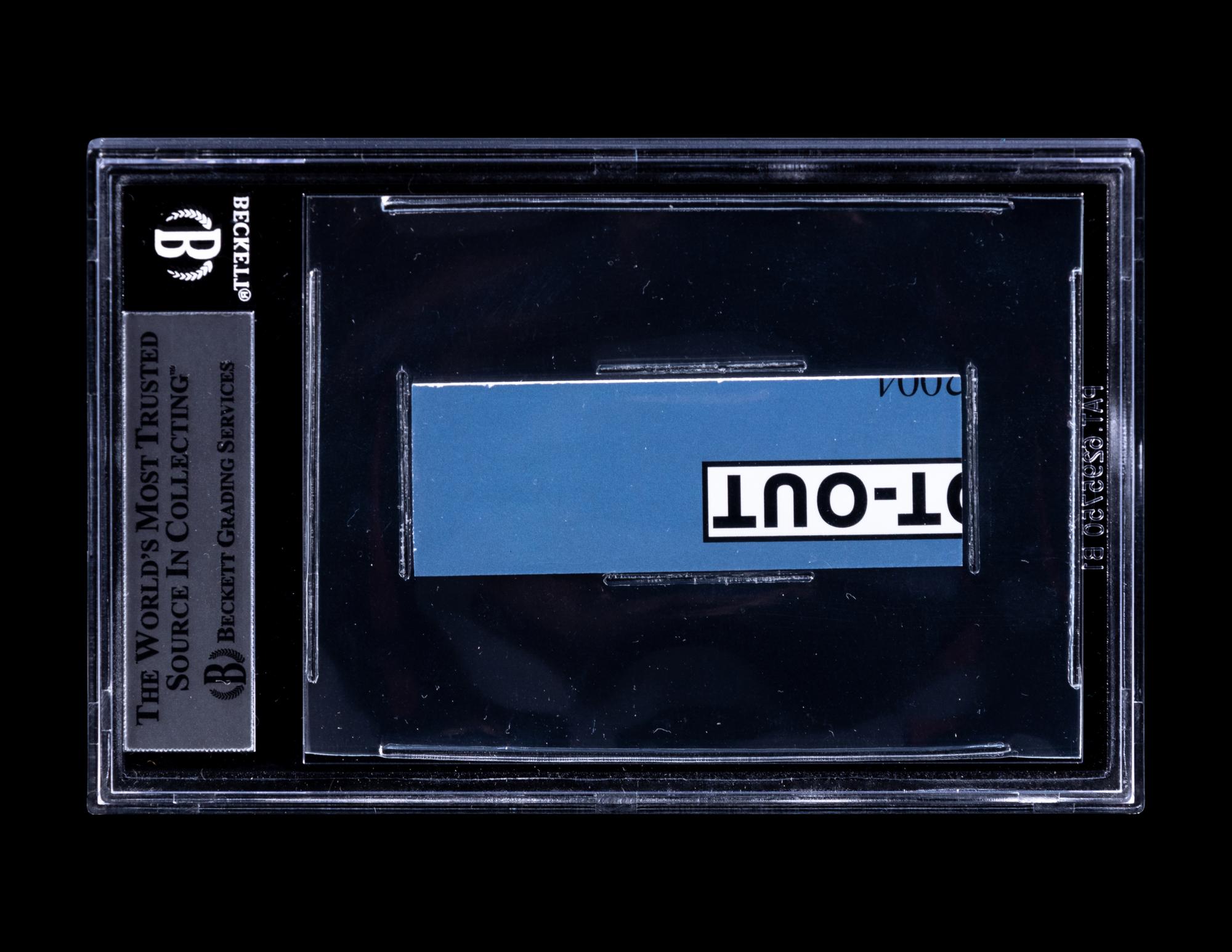 A Michael Jordan Signed Autograph Cut (Beckett Authentication Services Encapsulated)