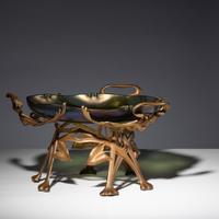 Art Nouveau dish with mount Austria, c. 1902