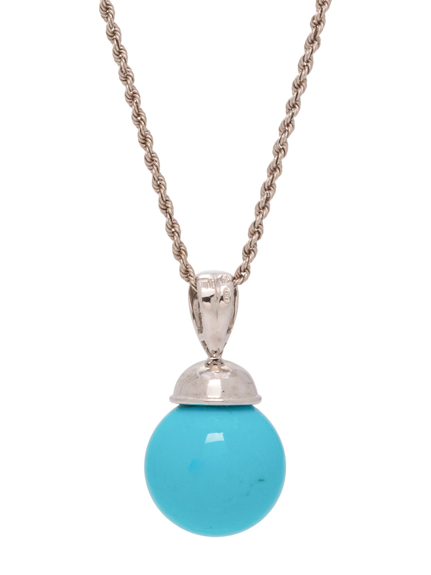 TURQUOISE AND DIAMOND PENDANT/NECKLACE