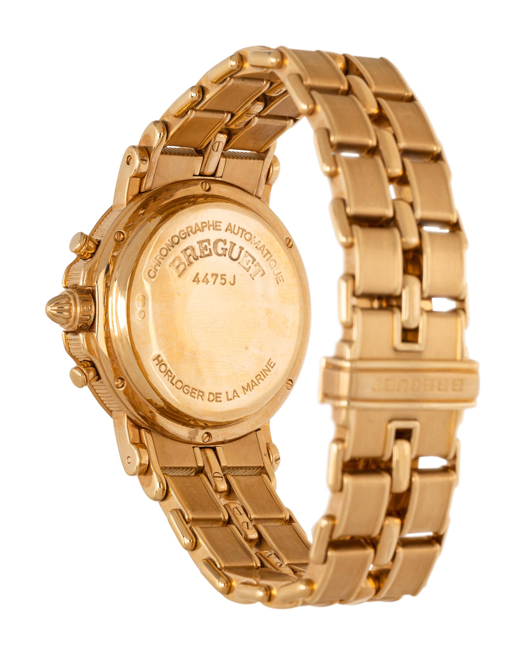 BREGUET, REF. 4475J 18K YELLOW GOLD CHRONOGRAPH 'HORLOGER DE LA MARINE' WATCH