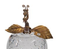 A Steuben Glass and 18 Karat Gold Apple of Eden Sculpture