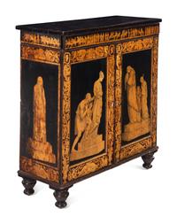 A Neoclassical Style Penwork Cabinet