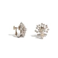 WHITE GOLD AND DIAMOND SNOWFLAKE EARRINGS