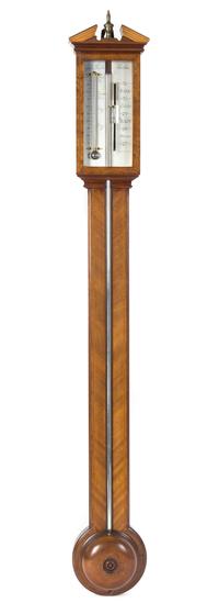 An English Mahogany Stick Barometer Height 39 inches. — NEGRETTI & ZAMBRA, CIRCA 1900
