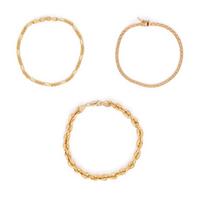 COLLECTION OF YELLOW GOLD BRACELETS