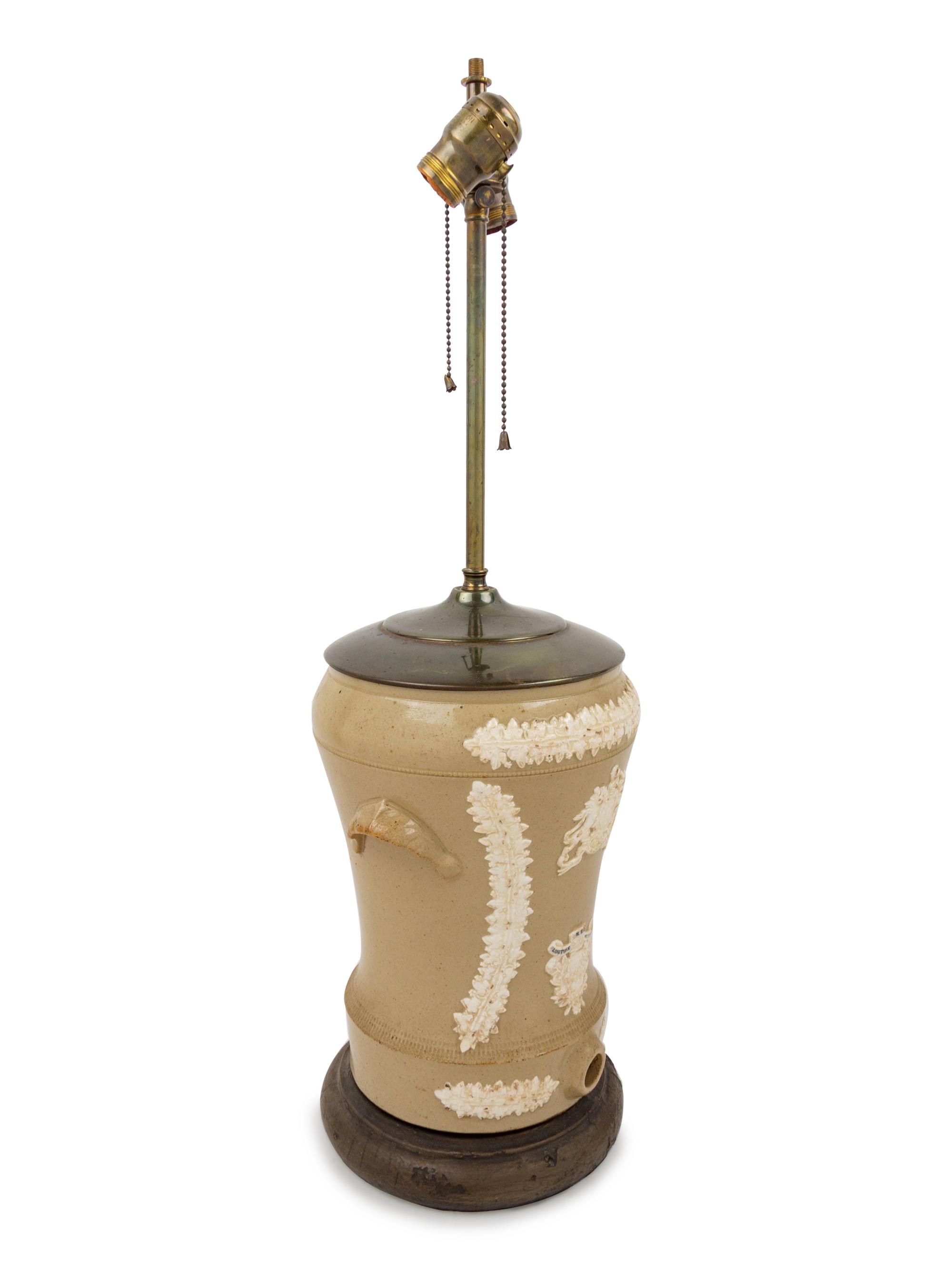 An English Salt-Glazed Stoneware Water Cooler