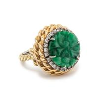 JADE AND DIAMOND RING