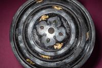 A Set of Silver and Gilt Bronze Inlaid Black Lacquered Lian -Form Cosmetic Boxes