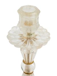 A Set of Four Rock Crystal Candlesticks