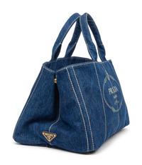 Prada, Denim Logo Tote