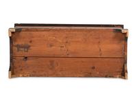 A Chippendale Red and Polychrome Paint-Decorated Poplar and Pine Blanket Chest