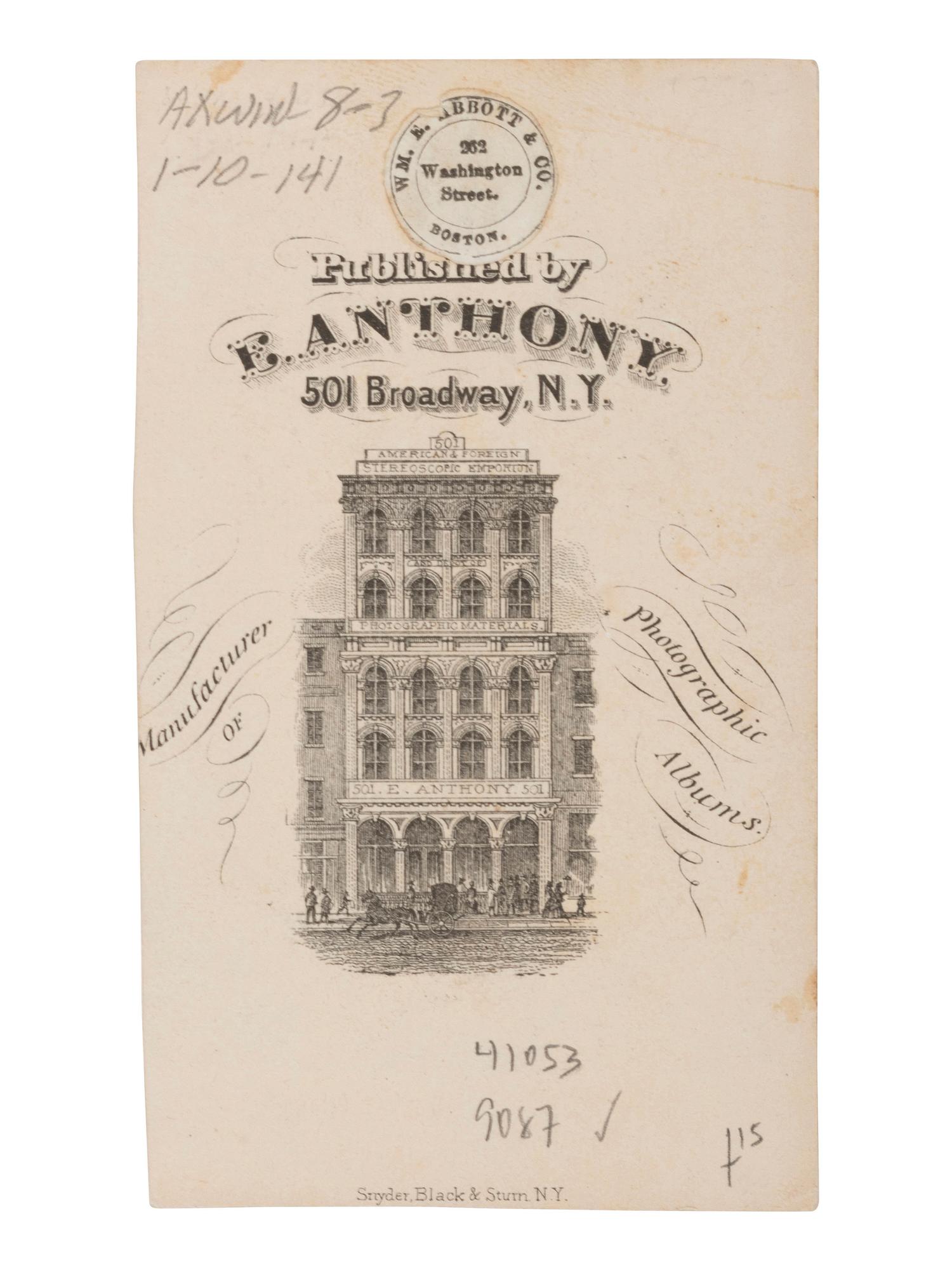 [CIVIL WAR]. A Disgusted Secesh (Leaving Dixie) . New York: E. Anthony.