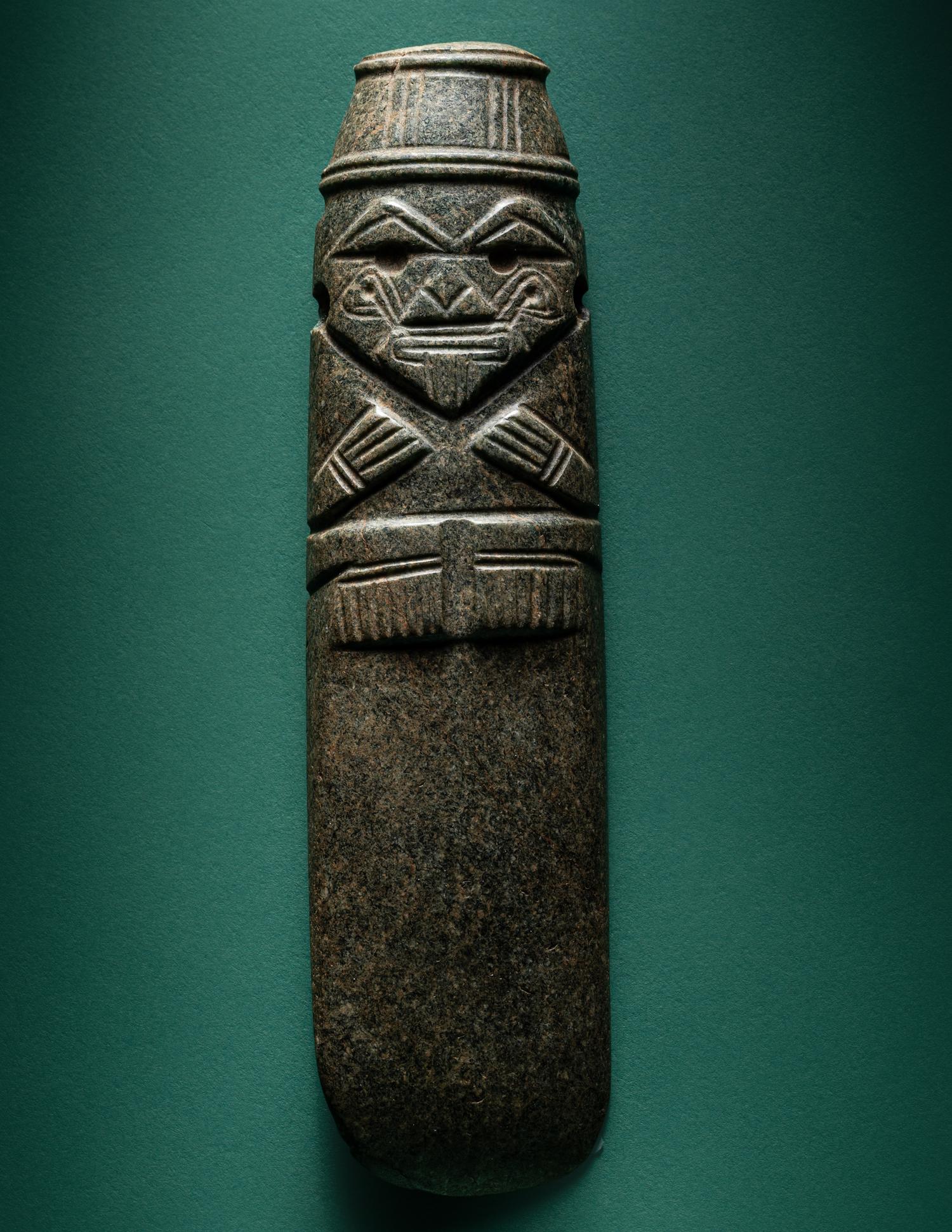 A Costa Rican Jade Axe-God Pendent