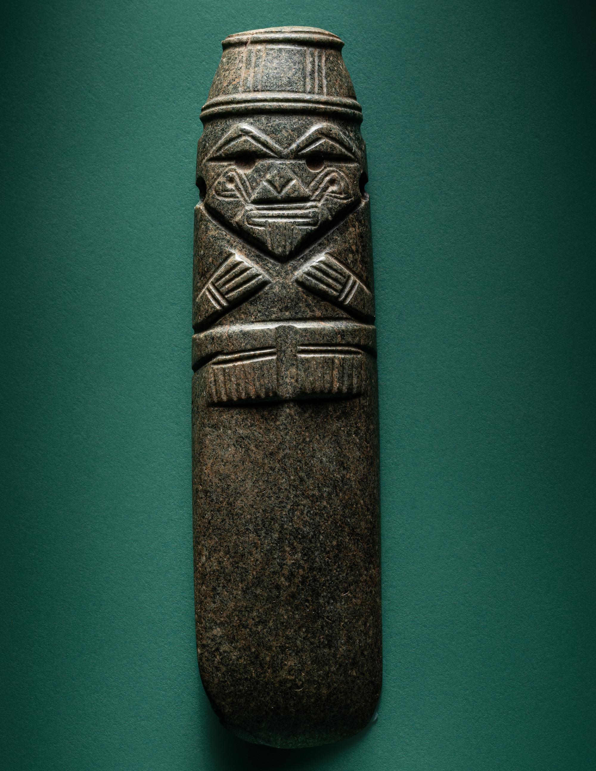 A Costa Rican Jade Axe-God Pendent