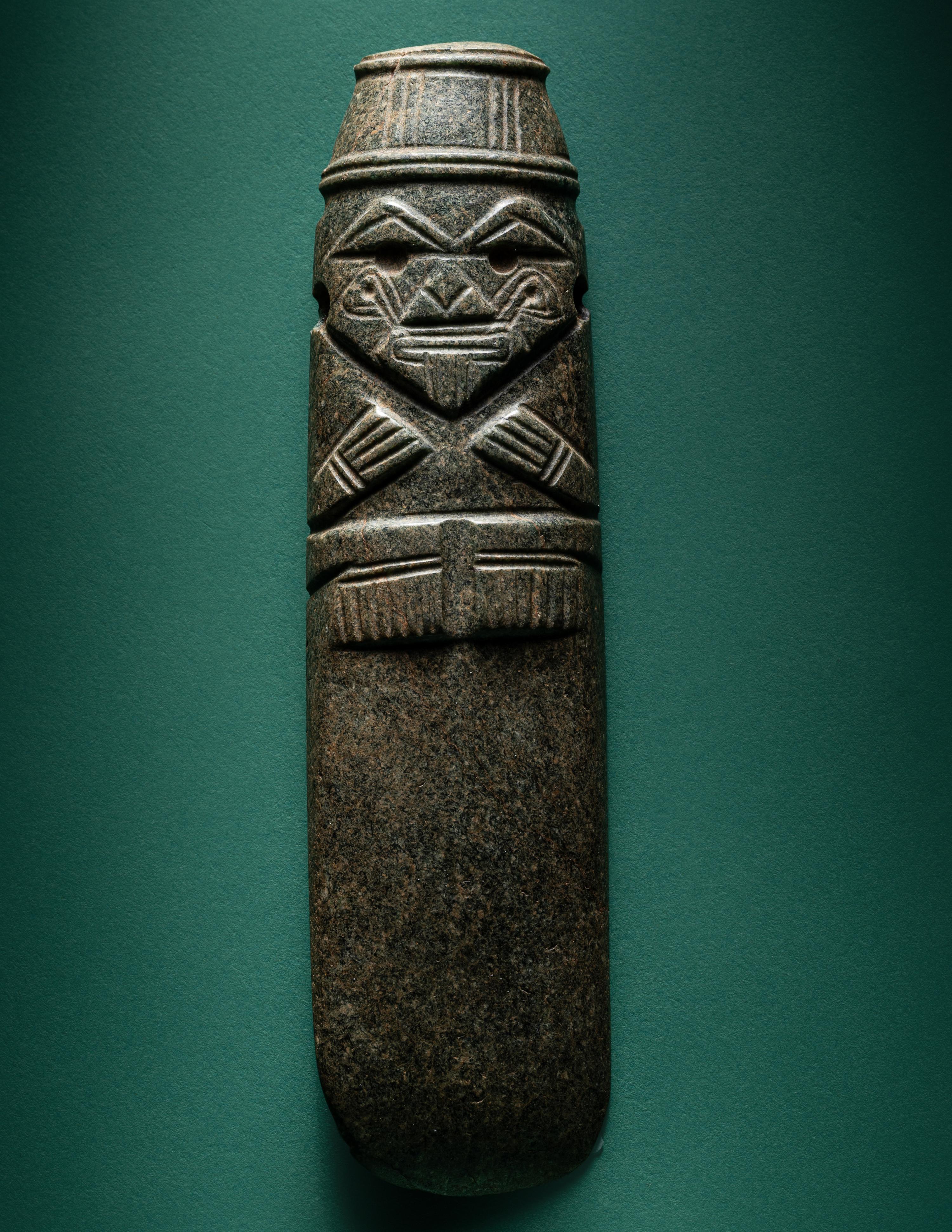 A Costa Rican Jade Axe-God Pendent