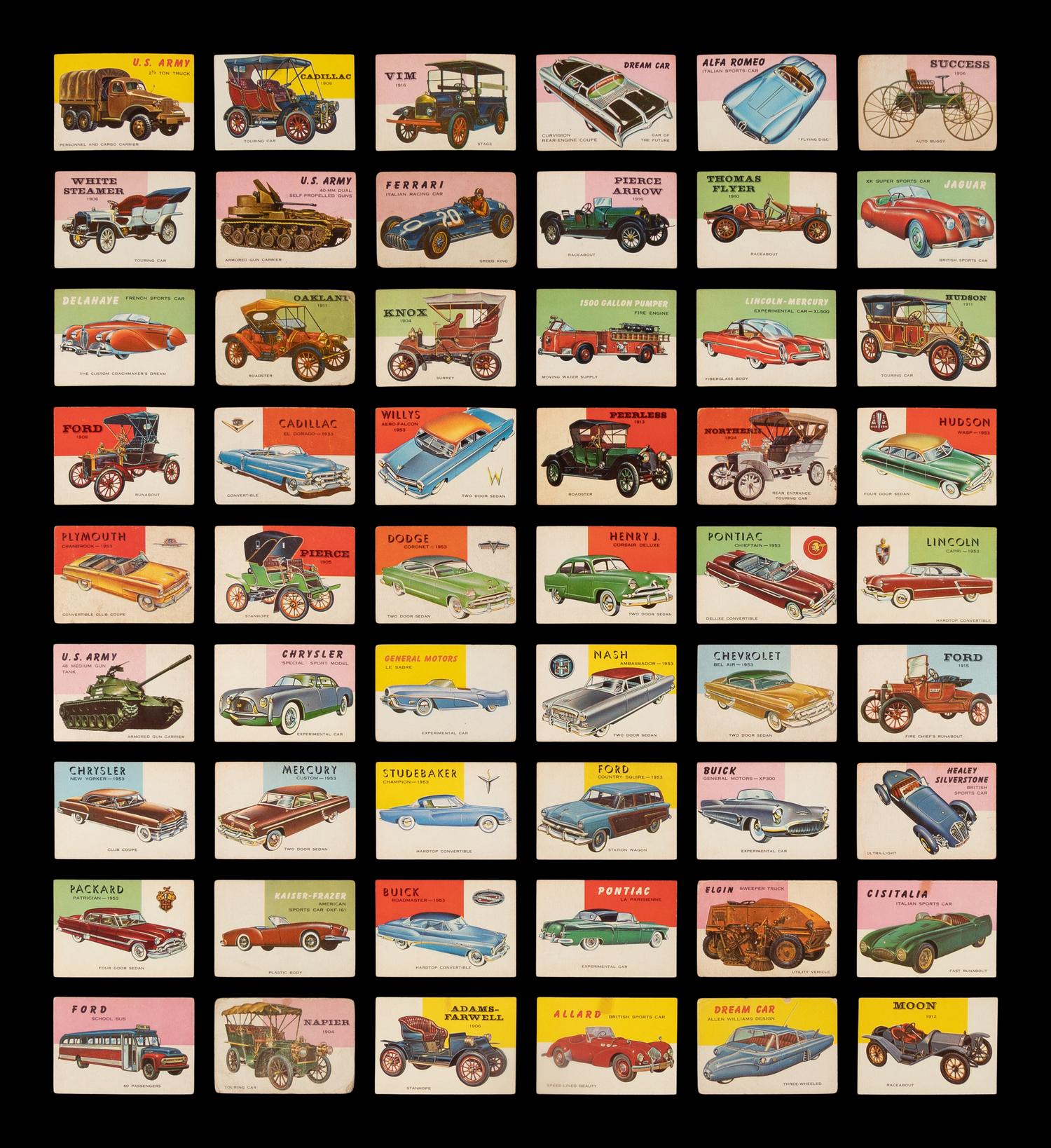 A Complete Set of 1954 Topps World on Wheels Trading Cards (160/160)