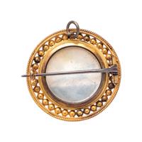 GOLD-FILLED AND ESSEX CRYSTAL PENDANT/BROOCH