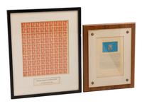 A Sheet of 100 Benjamin Franklin 1/2 Cent Orange-Red (#1030) Stamps