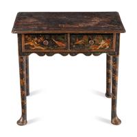 An English Black and Gilt-Japanned Side Table