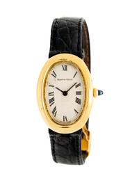 BUECHE GIROD FOR CARTIER, REF. 7743-1 YELLOW GOLD 'BAGNOIRE' WATCH