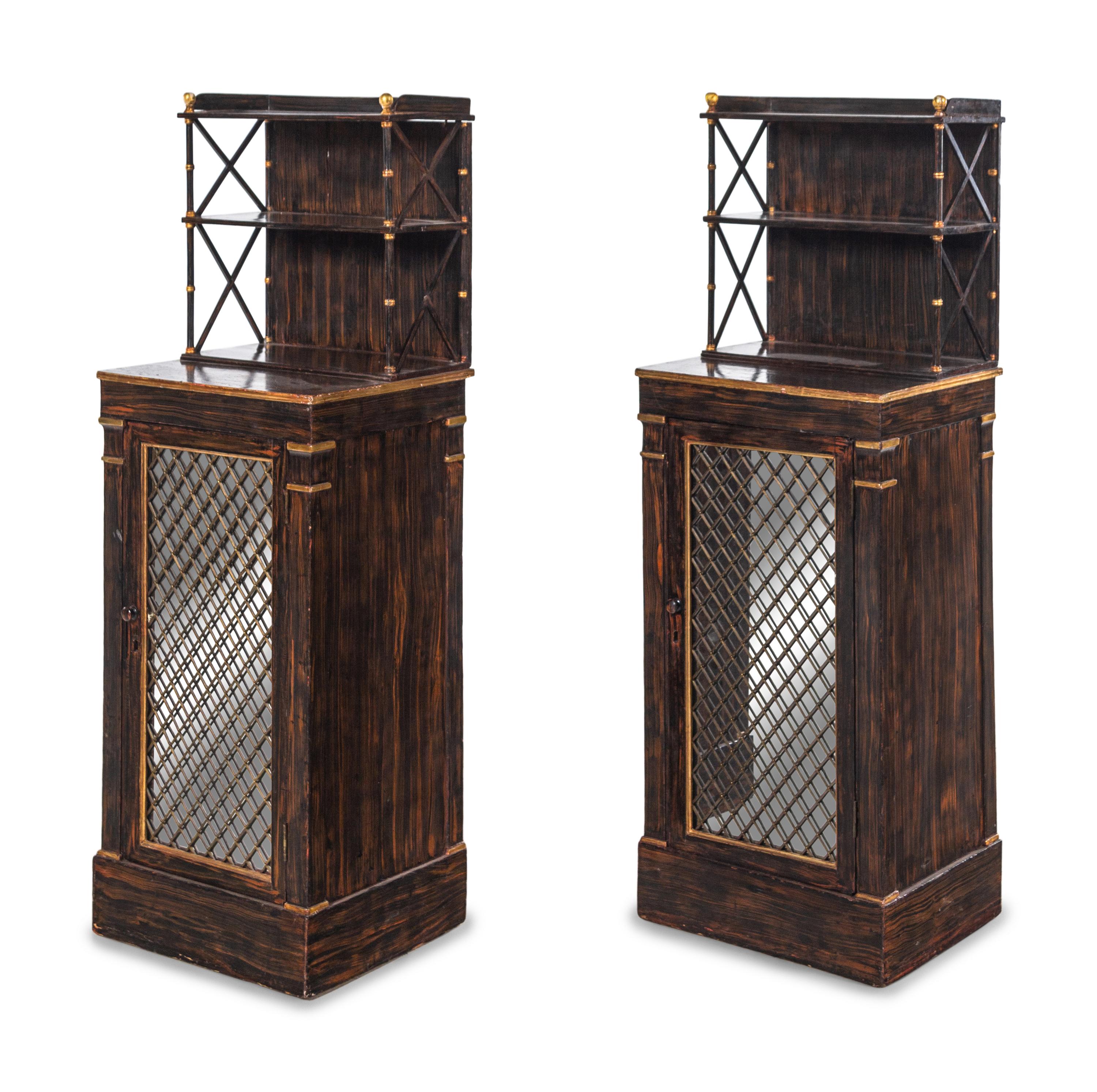 A Pair of Regency Grain-Painted Chiffoniers