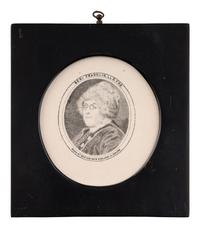 Three Porcelain Plaques depicting General Lafayette "The Nations Guest," President George Washington "The Countrys Father," and Benjamin Franklin.