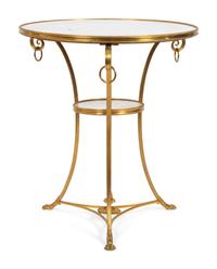 A Directoire Style Gilt-Bronze and Marble Guéridon