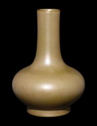 A Chinese Teadust Glazed Porcelain Vase, Biqiping