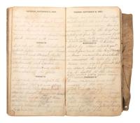 [CIVIL WAR]. Small archive associated with Private Elijah N. Howard, Co. I, 42nd Pennsylvania Infantry, the "Bucktails," incl. 1862 diary and CDV.