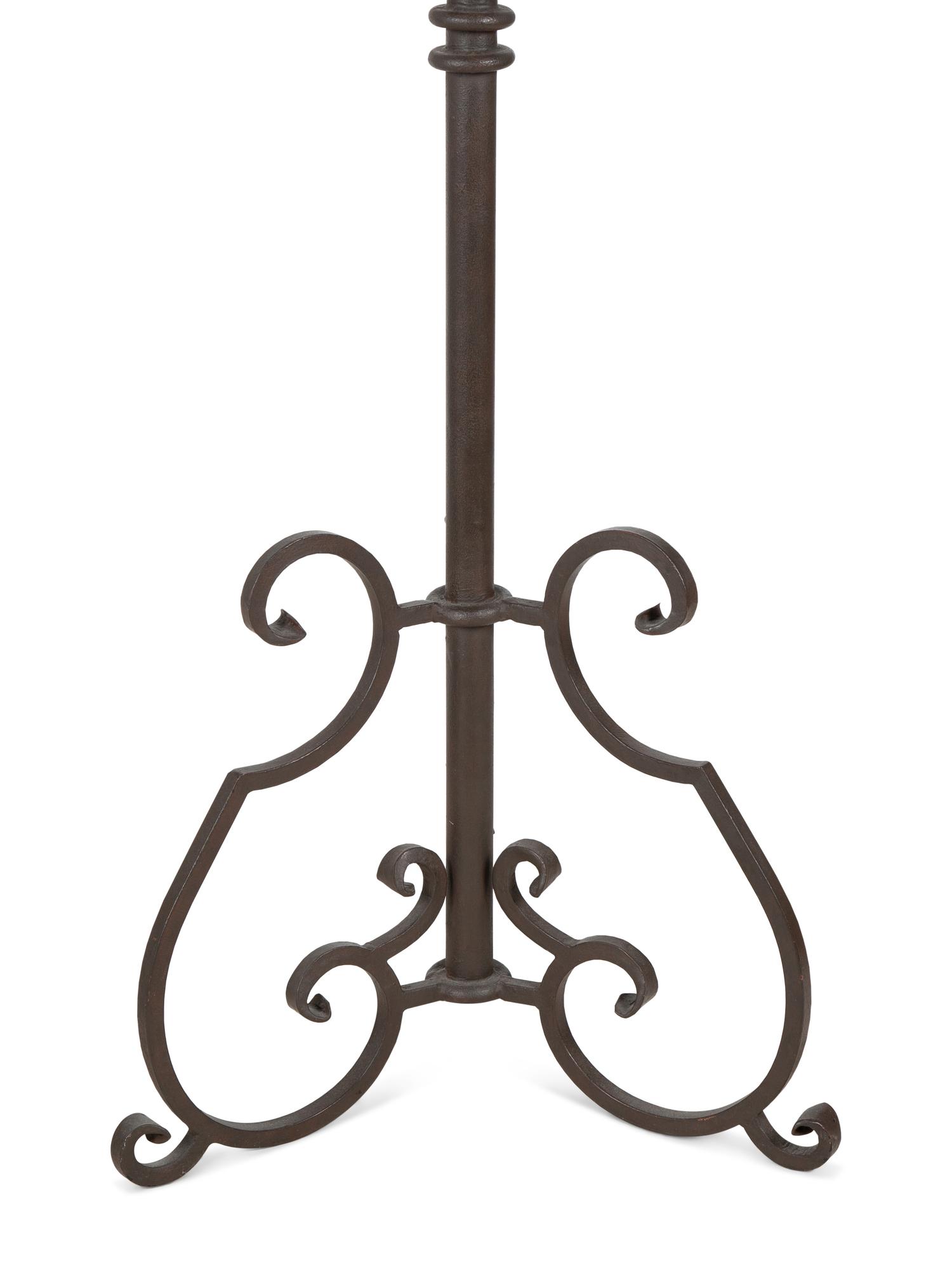 A Pair of Wrought Iron Floor Lamps — 20TH CENTURY