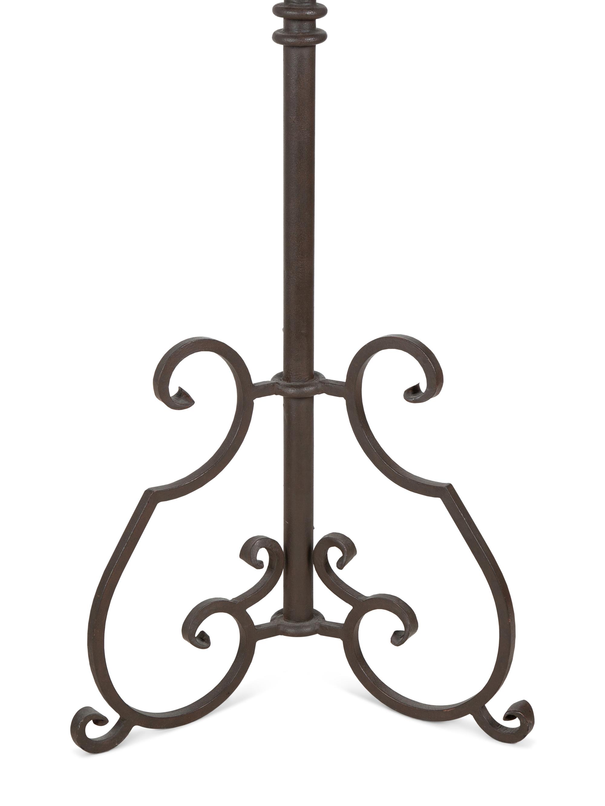 A Pair of Wrought Iron Floor Lamps — 20TH CENTURY
