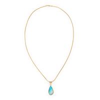 Peggie Robinson Designs, Opal Doublet, Diamond, and Yellow Gold Necklace