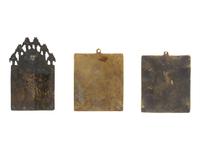 Five Russian Cast Bronze Icons
