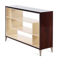 A Contemporary Lacquer-Finished and Chrome Mounted Bookcase