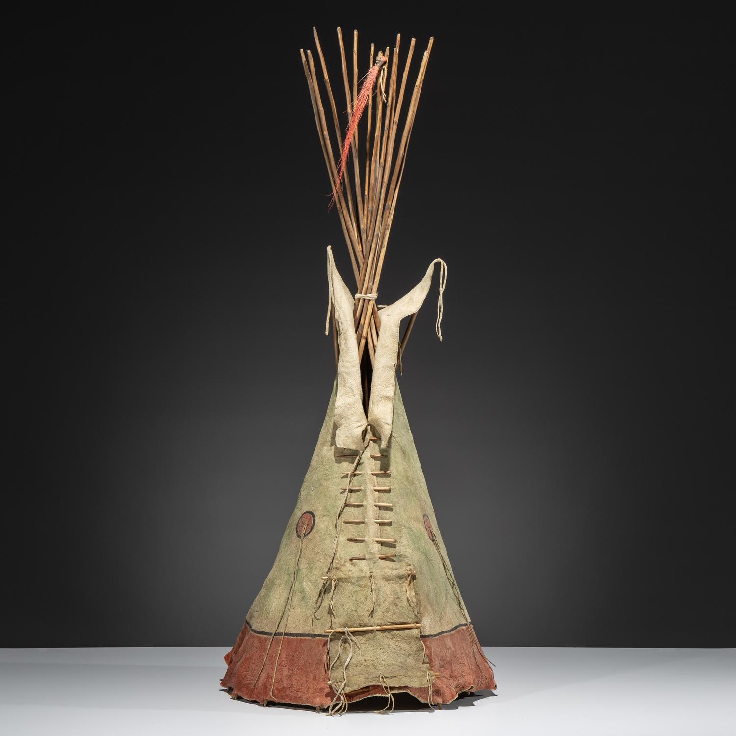 Plains Painted Hide Model Tipi